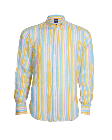 San Micaele Linen Stripe Lemon Multi